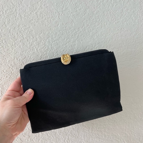 Vintage Jeweled Black Clutch - Picture 7 of 7